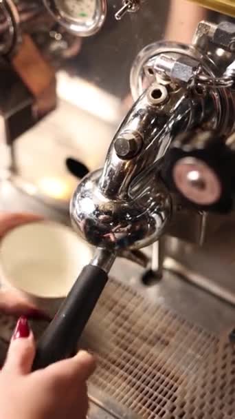 Barmen Aromatik Kahve Hazırlar — Stok video