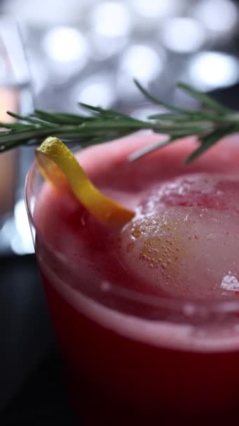 Bartender Prepares Cocktail Bar — Stockvideo
