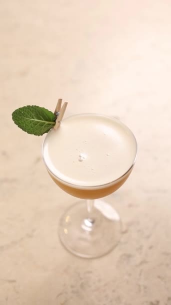 Bartender Förbereder Alkoholhaltig Cocktail Närbilder — Stockvideo