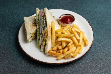 Lezzetli fast food, yakın çekim.