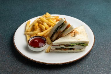 Lezzetli fast food, yakın çekim.