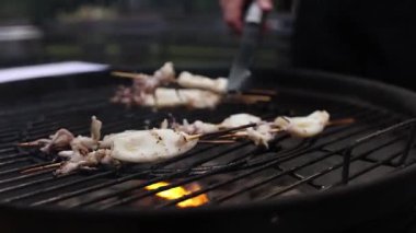 Taze, lezzetli deniz ürünleri. Kapat.