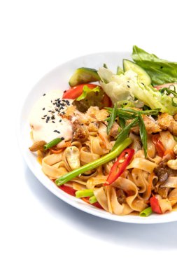 Etli makarna nefis. Üst görünüm