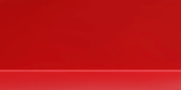 コンテンツデザインの表示のためのコピースペース付きの赤い空の部屋 デザインの水平テンプレート ウェブサイト上で製品を宣伝するためのバナー ベクターイラスト — ストックベクタ