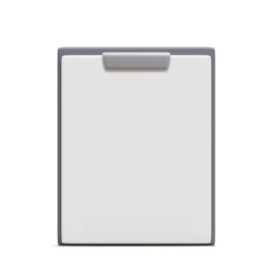 3d realistic document icon isolated on white background. File or text document symbol for modern websites and mobile app UI designs. Vector illustration.