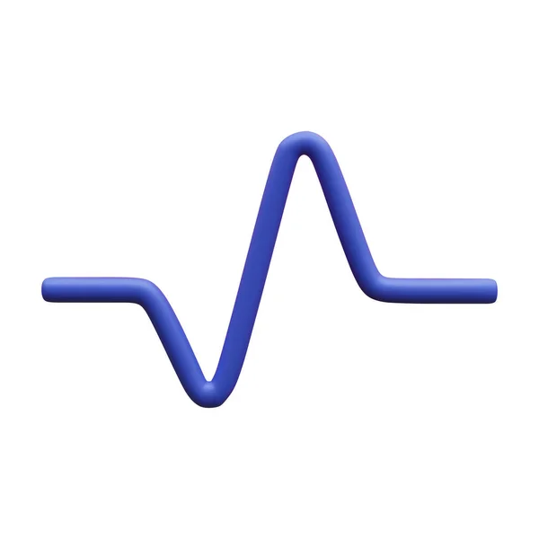 Realistická Modrá Pulsní Linka Pro Lékařské Aplikace Webové Stránky Koncept — Stockový vektor