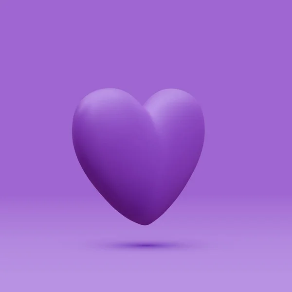 Realistické Srdce Izolované Světlém Pozadí Vykreslit Valentýnské Srdce Vektorová Ilustrace — Stockový vektor