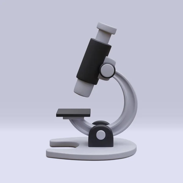 Реалистичный Микроскоп Изолирован Светлом Фоне Концепция Науки Фармацевтики Образования Увеличительный — стоковый вектор