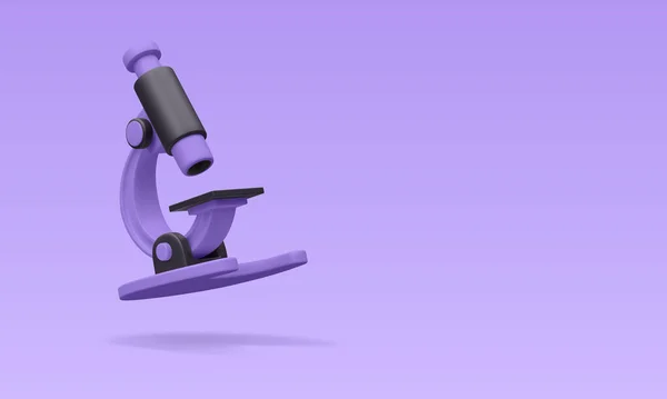 Microscope Réaliste Isolé Sur Fond Lumière Science Pharmaceutique Éducation Concept — Image vectorielle