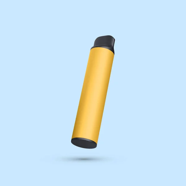 Réaliste Cigarette Électronique Jetable Isolé Sur Fond Lumière Fumage Moderne — Image vectorielle