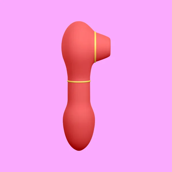 Realistischer Klitorisstimulator Isoliert Auf Hellem Hintergrund Banner Mit Sexspielzeug Für — Stockvektor
