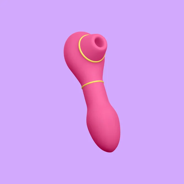 Stimulateur Clitoridien Réaliste Isolé Sur Fond Lumière Bannière Sex Shop — Image vectorielle