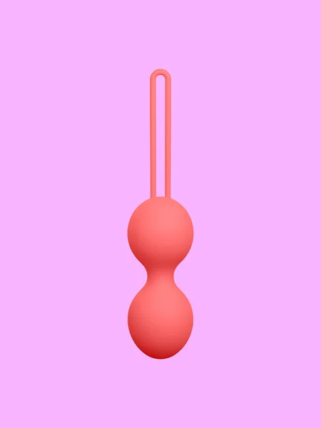 3D現実的な膣のボールは 光の背景に隔離された 芸者ボール ベクターイラスト — ストックベクタ