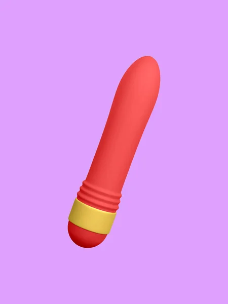 Realistic Dildo Vibrator Isolated Light Background Sex Toy Sex Shop — 스톡 벡터