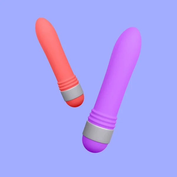 3Dリアルなディルドバイブレータは 光の背景に隔離されました セックスショップのためのセックスおもちゃ ベクターイラスト — ストックベクタ