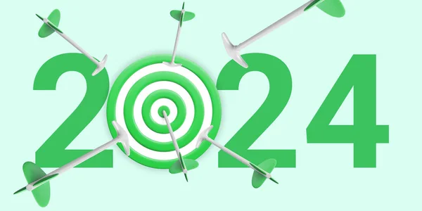 Yeni yıl hedefleri ve hedefleri kırmızı oklar ve hedeflerden 2023 'ün sembolü. 2023 yılının hedef konsepti. Vektör illüstrasyonu.
