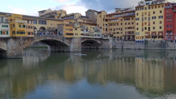 Tourné Côté Ponte Vecchio Florence Une Personne Peut Également Être — Video