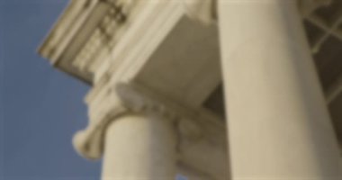 Güneşli bir günde Washington DC 'deki Jefferson Memorial manzarası. Yüksek Kalite 4k ortam. 