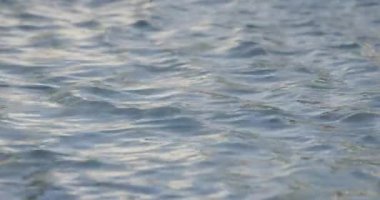 Washington DC 'deki 2. Dünya Savaşı Anıtı' nda Çeşme 'deki suyun geniş açılı bir görüntüsü. Güneşten ve anıttan yansımalar var. Yüksek kalite 4k ağır çekim video. 