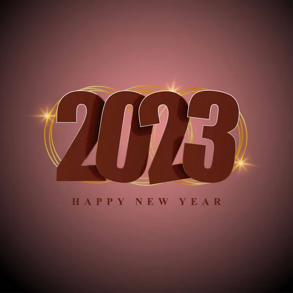 Illustration Vectorielle Pour Happy New Year 2023 Fond Affiche Bannière — Image vectorielle