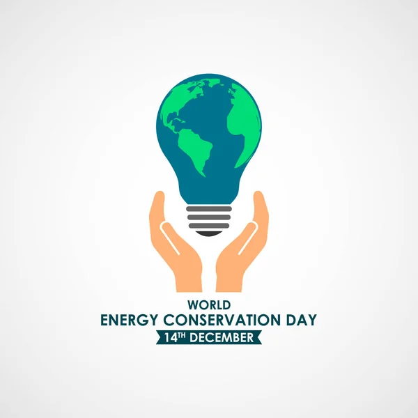 Ilustração Vetorial Dia Mundial Conservação Energia —  Vetores de Stock