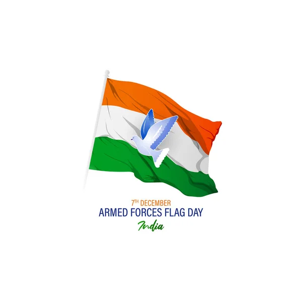 Vector Illustration Indian Armed Forces Day Banner — Stock Vector
