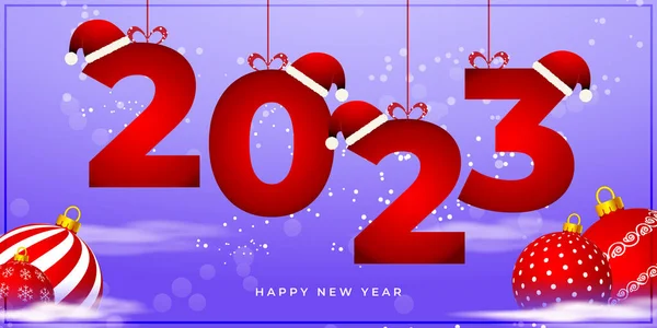Vector Illustratie Voor Gelukkig Nieuwjaar 2023 Achtergrond — Stockvector