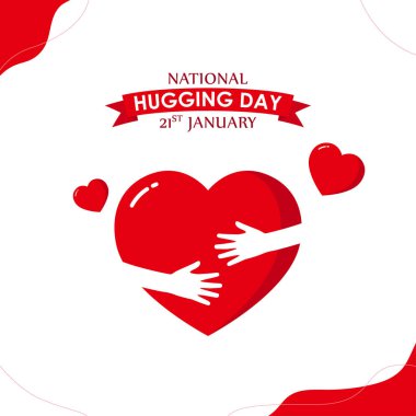 Vector illustrations for National Hugging Day 21 January clipart