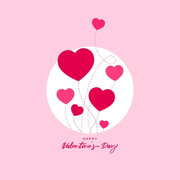 Vektorillustration Des Happy Valentine Day Konzeptgrußes — Stockvektor