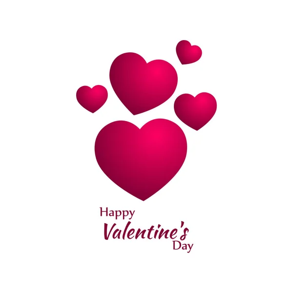 Vector Illuation Happy Valentine Day Hearts — стоковий вектор
