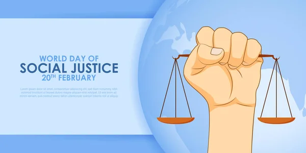 stock vector Vector illustration of World Day of Social Justice 20 February