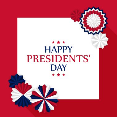 Mutlu Başkan Günü için vektör illüstrasyonu