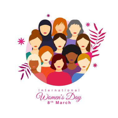 Vector illustration for International Women's Day 8 March background