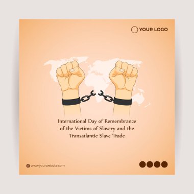 Vector illustration of International Day of Remembrance of the victims of slavery and the Transatlantic slave clipart