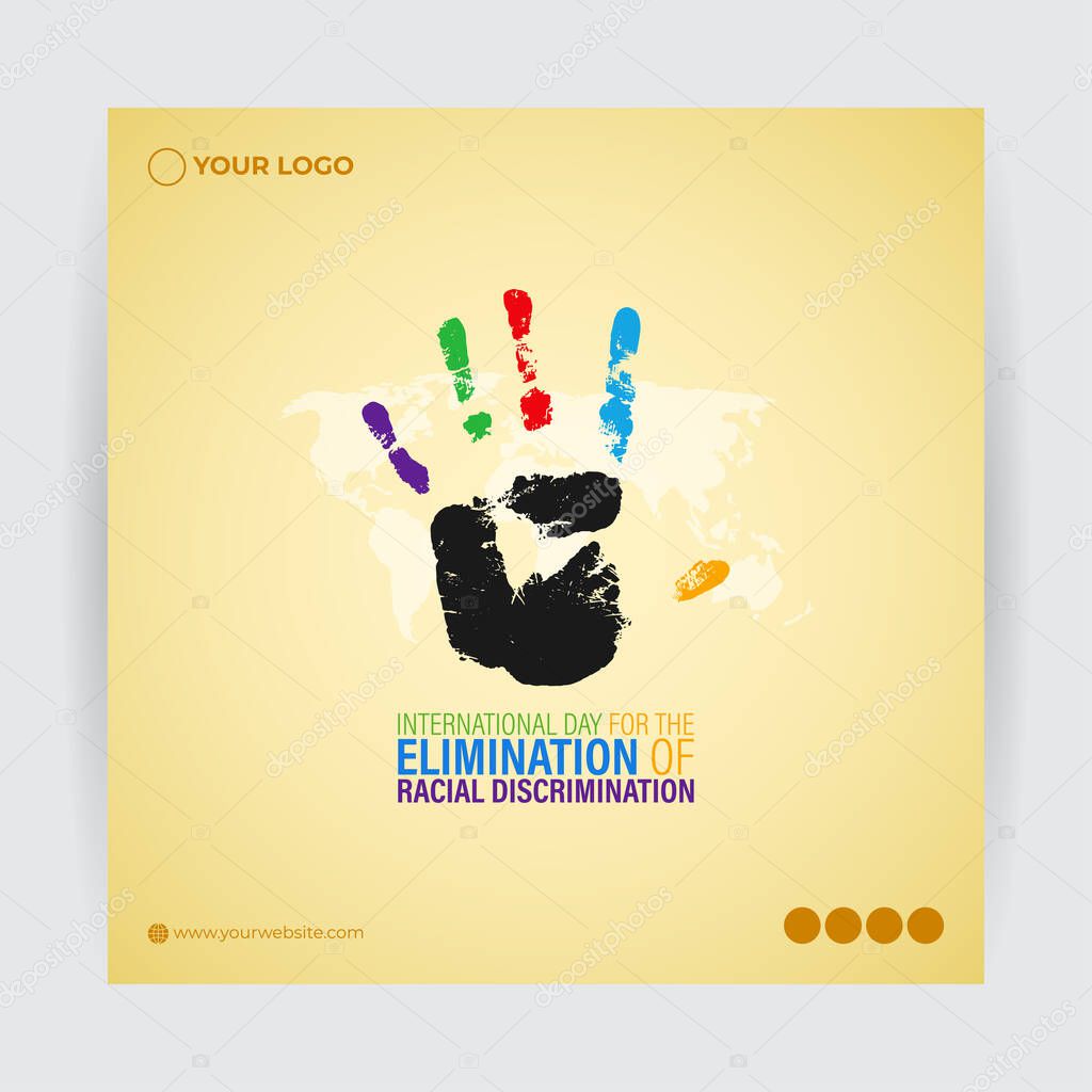 Vector illustration for International elimination day of Racial discrimination