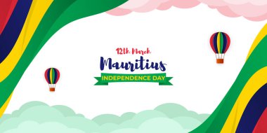 Mutlu Mauritius Bağımsızlık Günü için vektör çizimi