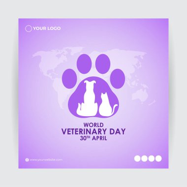 Dünya Veterinerlik Günü için vektör illüstrasyonu