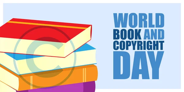 Vector Illustration World Book Copyright Day — Vector de stock