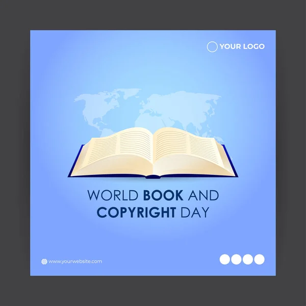 Vector Illustration World Book Copyright Day — Vector de stock