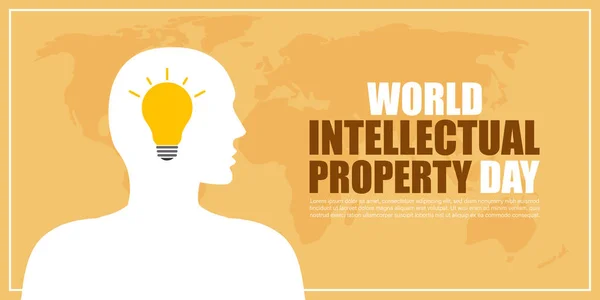 Vector Illustration Concept World Intellectual Property Day — Vector de stock
