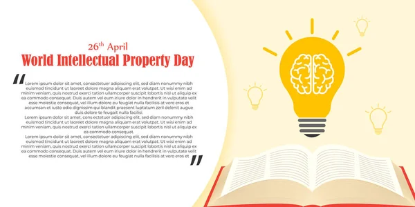 Vector Illustration Concept World Intellectual Property Day — Vector de stock