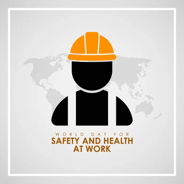 Vektorillustration Zum Welttag Für Sicherheit Und Gesundheit Arbeitsplatz — Stockvektor