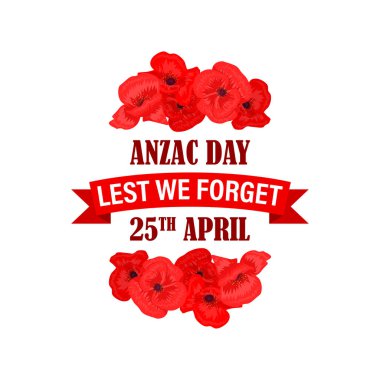 Vector illustration of Anzac Day banner clipart
