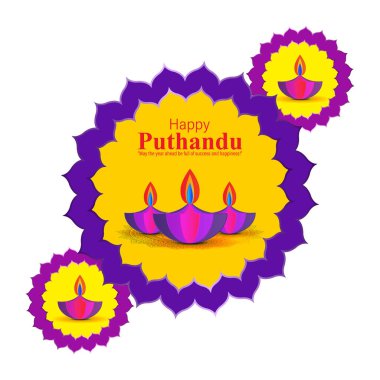 Mutlu Puthandu 'nun vektör illüstrasyonuName