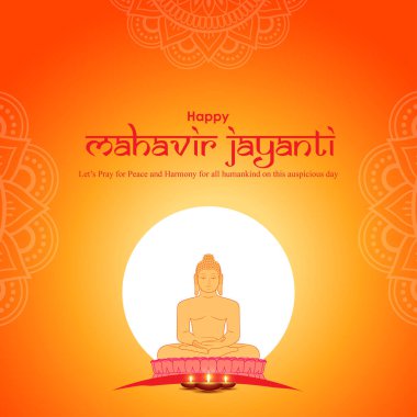 Vector illustration of Mahavir Jayanti concept banner
