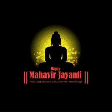Vector illustration of Mahavir Jayanti concept banner