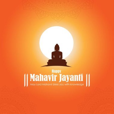 Vector illustration of Mahavir Jayanti concept banner