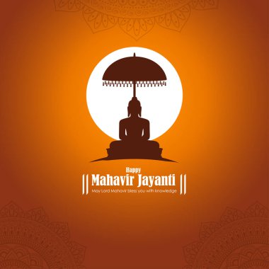 Mahavir Jayanti konsept pankartın vektör illüstrasyonu