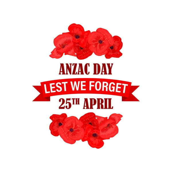 Vector Illustration Anzac Day Banner — Image vectorielle