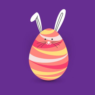 Vector illustration of Happy Easter wishes greeting